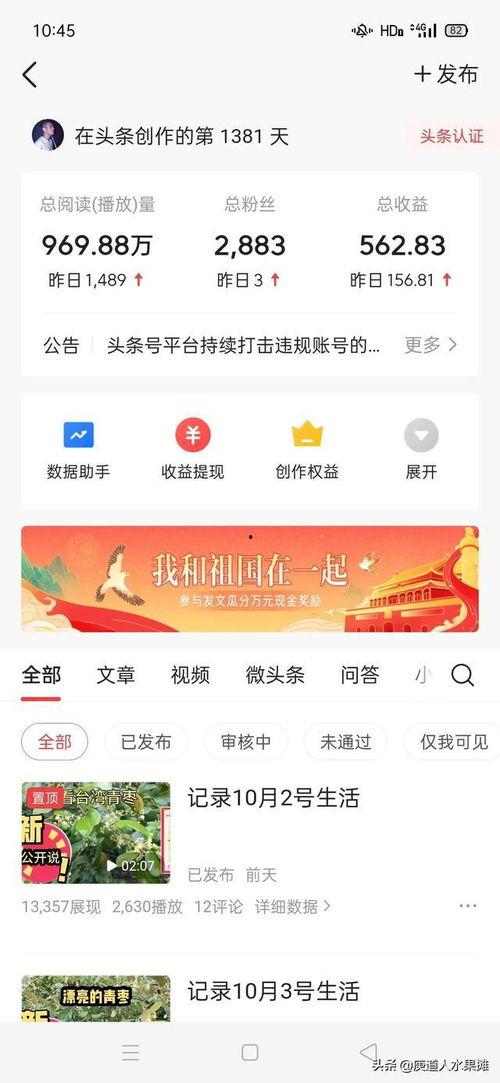 在哪里看头条视频收益,如何通过观看头条视频轻松赚取收益